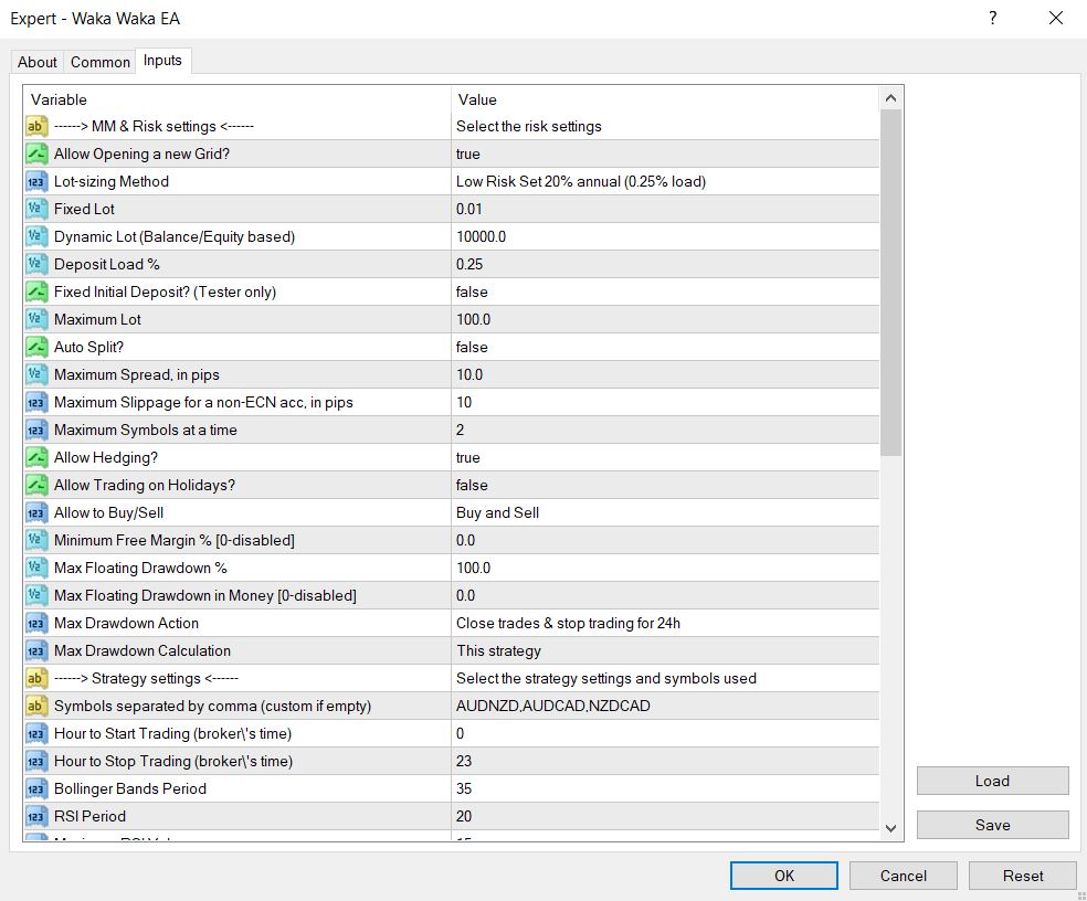 waka waka ea setting