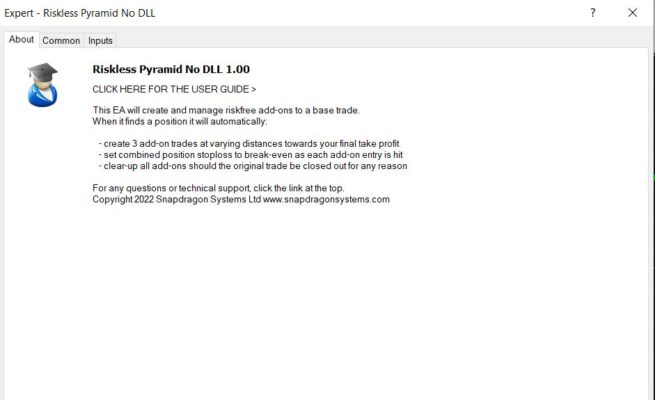 Riskless Pyramid EA MT4 V1.0
