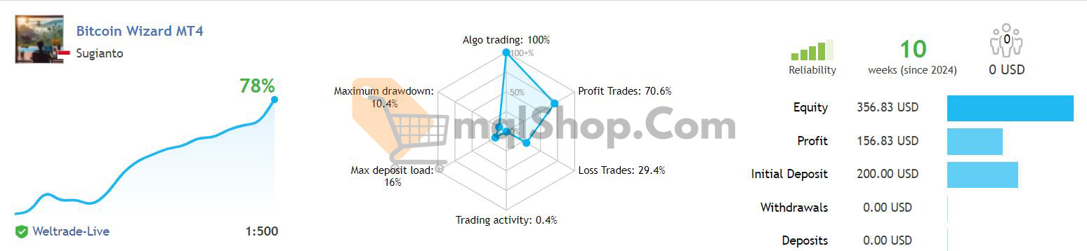 Bitcoin Wizard EA MT4 V1.8 (working build 1420) - Image 3