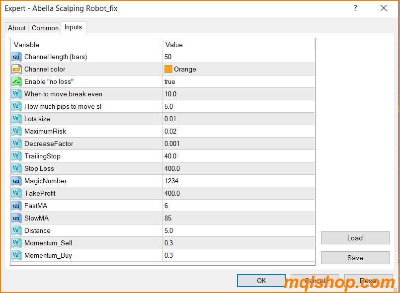abella scalping robot settings