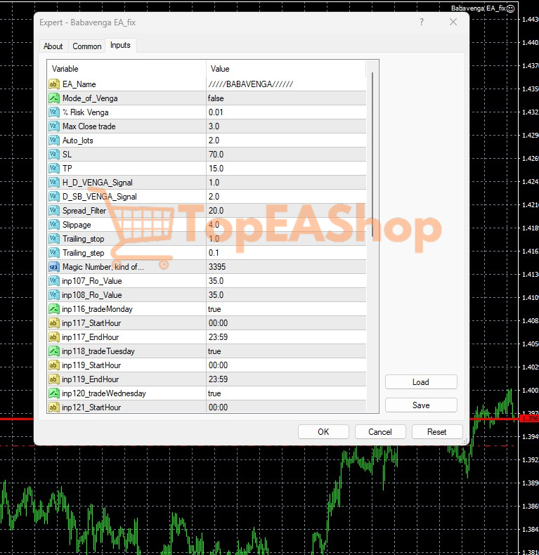 Babavenga-EA-MT4-settings