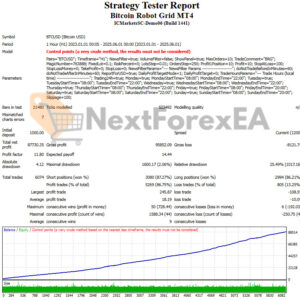 Bitcoin Robot Grid EA MT4 Backtest Result