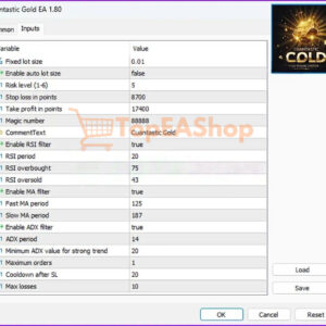 Cuantastic Gold EA settings