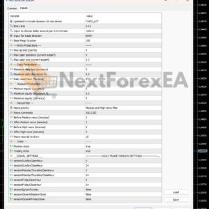 FTMO Gold EA MT5 Inputs