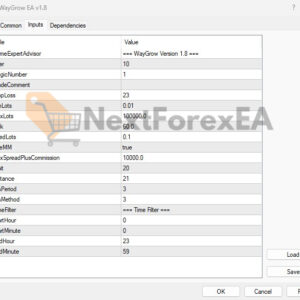 WayGrow EA MT4 settings