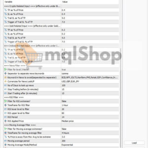Beast Scalper EA MT5 Inputs 2