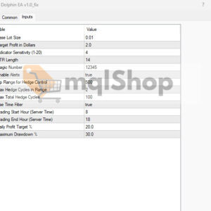 Dolphin EA MT4 Inputs