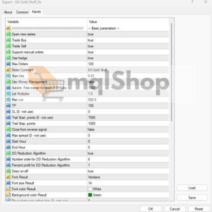 EA Gold Stuff MT4 Inputs 1