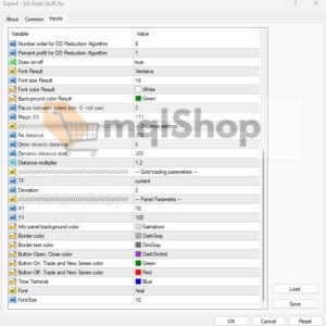 EA Gold Stuff MT4 Inputs 2