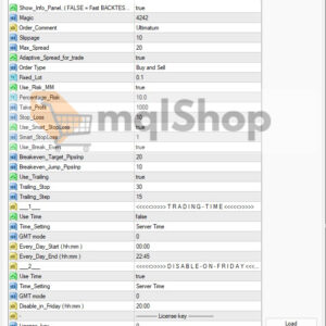 Ultimatum Breakout EA MT4 Inputs