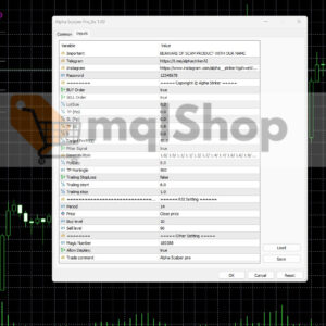 Alpha Scalper Pro EA MT5 Inputs