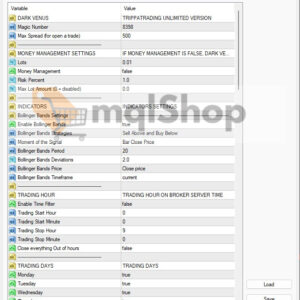 TrippaTrading AI EA MT4 Inputs 1