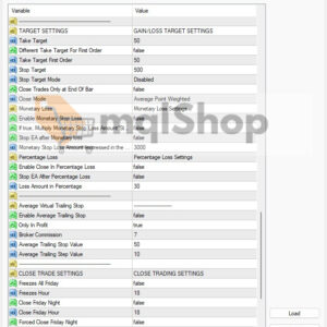TrippaTrading AI EA MT4 Inputs 3