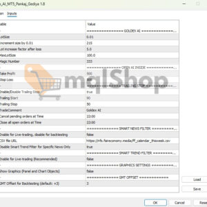 Goldex AI MT5 Inputs
