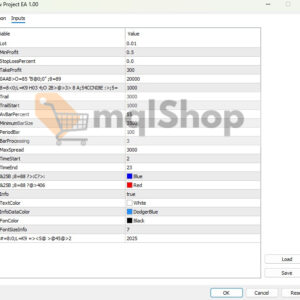 IS New Project EA MT5 Inputs