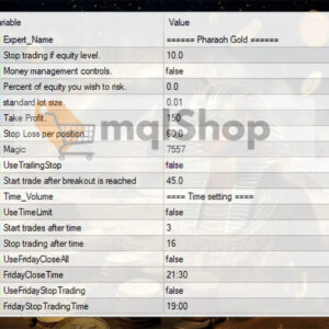 Pharaoh-Gold-EA-MT4-Settings-Panel